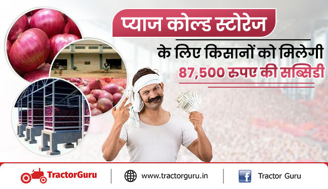 प्याज कोल्ड स्टोरेज के लिए किसानों को मिलेगी 87,500 रुपए की सब्सिडी