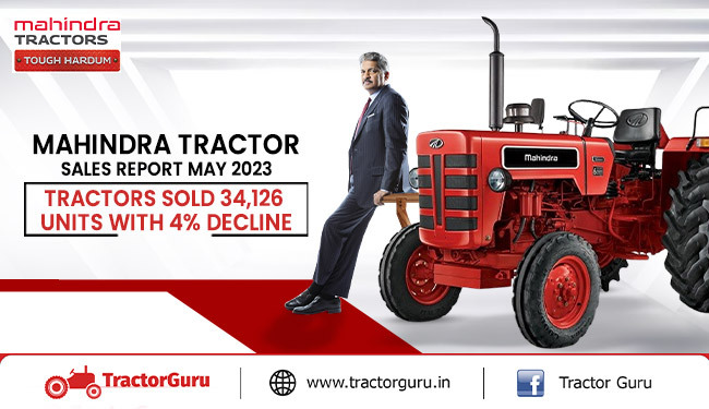 Mahindra Tractor Sales Report May 2023: Tractors Sold 34,126 Units With 4% Decline