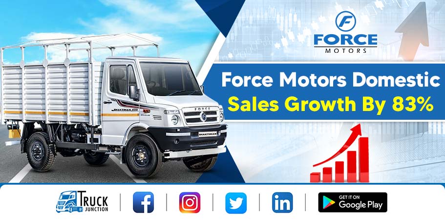 Force Motors Domestic Sales Growth By 83%