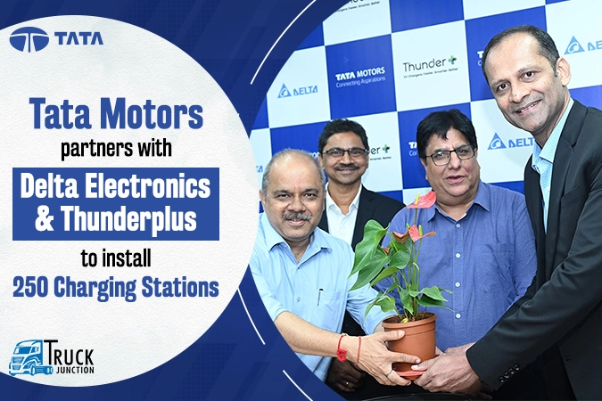 Tata Motors partners with Delta Electronics and Thunderplus to install 250 Charging Stations