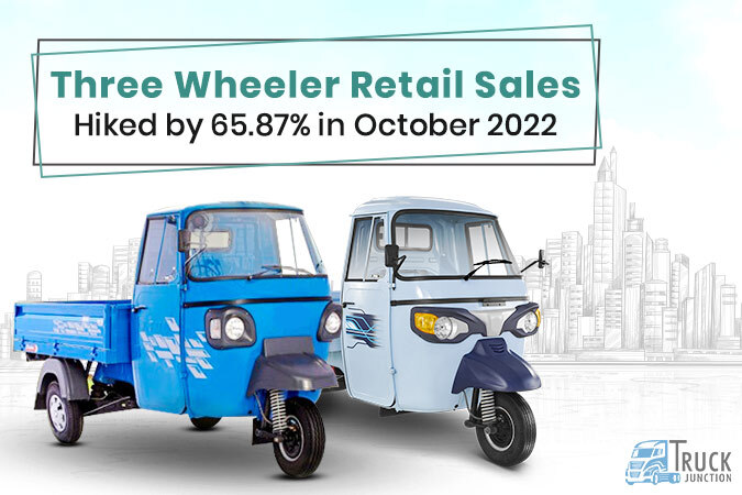Three Wheeler Retail Sales Hiked by 65.87% in October 2022